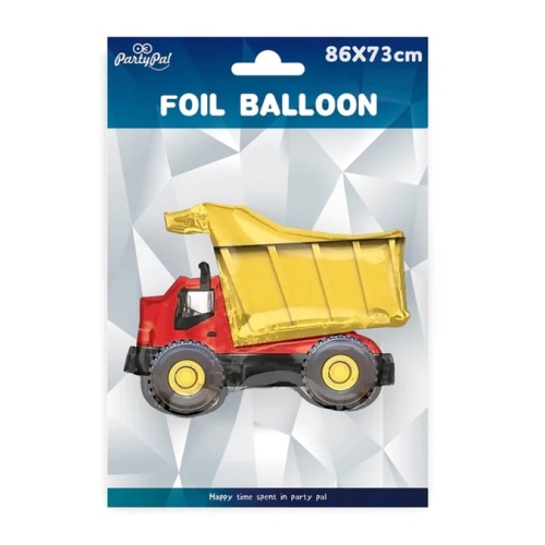 Balon foliowy ciężarówka wywrotka urodziny hel